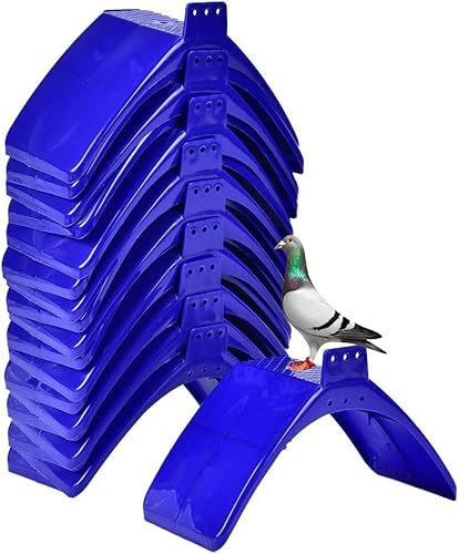 JIAOAO 20 Pcs Pigeon Stands Dove Rest Stand Plastic Pigeon Rack Bird Stand Holder Plastic Pigeons Stand Frame Bird Supplies Accessories for Pigeon Bird Parrot., Blue