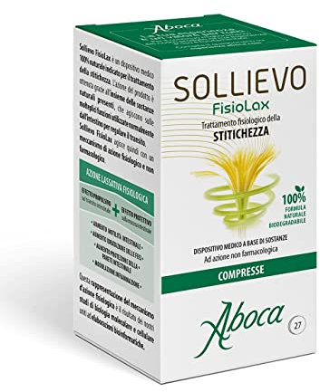 Aboca - Sollievo FisioLax Compresse - Trattamento Fisiologico della Stitichezza (90 Compresse)
