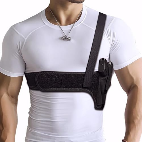 Quick Draw Shoulder Holster - Belly Band Holster for Everyday Comfortable Concealed Carry for Small, Compact and Other Similar Gear, Right Handed, Black 51