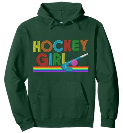 Feldhockey Retro Hockey Girl Pullover Hoodie