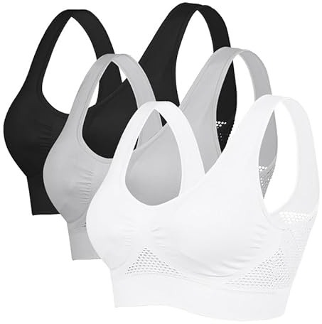 Litthing Soutien-Gorge Quotidien Doux Femmes Large Bretelles Brassière sans Couture Sommeil avec Coussin Amovible Rembourré Respirant pour Yoga Plus Taille