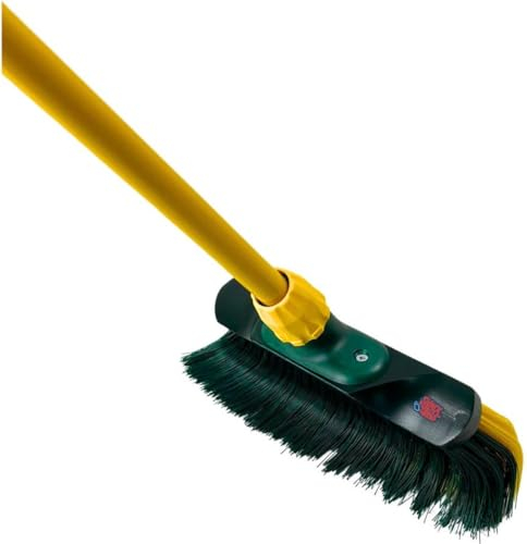Synx Tools Besen 2X Set Klauenbesen 35cm, Straßenbesen, Außenbesen, Besen mit Teleskopstiel 70-140cm, Kehrbesen, breiter Industriebesen, komfortabler Saalbesen, Sand