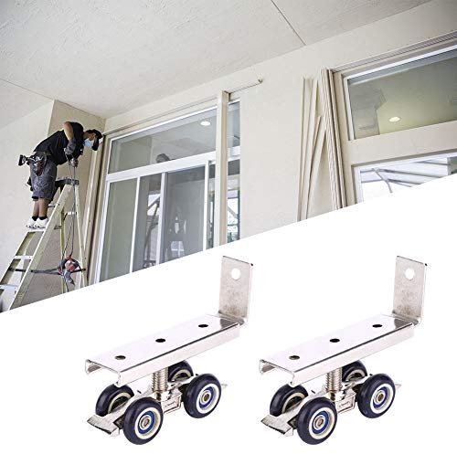 4 Uds Rueda Colgante Silenciosa Menos Acero Puerta Corredera de Madera Rodillo Herrajes para Muebles Herramienta Accesorios Profesionales