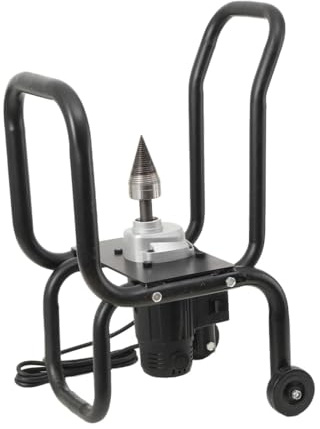 CDZHLTG Cortador de Troncos Leña Eléctrico 2000W para Cortar Madera, Astilladora de Troncos Cortadora De Leña De Conos, Diámetro Máximo 20 cm Partidor de Leña 420 R/min