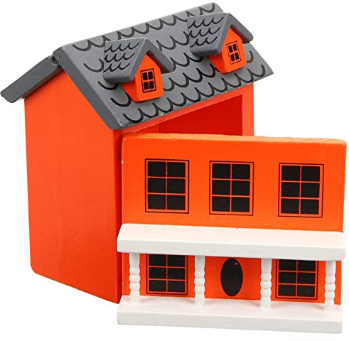 BESTonZON Miniatur Holzhaus Ornament Puppenhaus Deko Süße Mini Villa Für Garten Balkon Tisch Für Miniatur-enthusiasten Langlebig Und Leicht Zu Platzieren