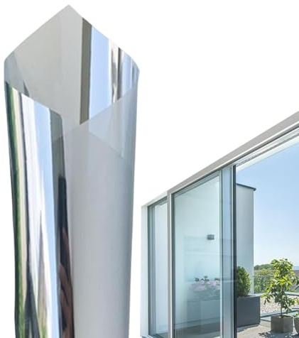 Sun Protection Window Film, UV Protection Sun Protection for Indoor or Outdoor Use, Unidirectional Field of View, Barrier Heat, Reflected Heat, Energy Saving Thermal Film Against Mirror Foils