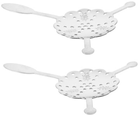 Gatuida 2piezas Cuchara De Ajenjo De Colador De Malla Cuchara Para Té Helado y Utensilios De Elegantes