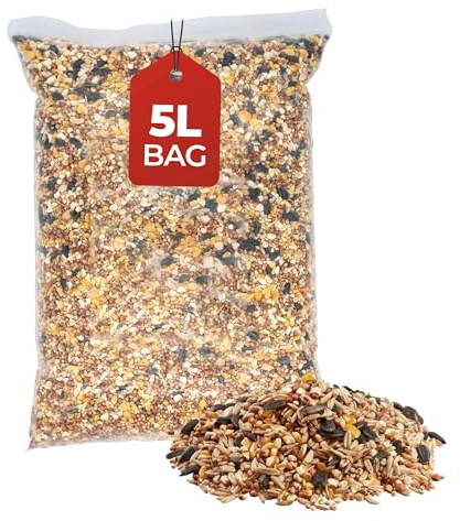 Beewarm 5L Mix Seed Bag, Wild Bird Seed, Bird Feed, Wild Bird Food, Bird Seeds for Small Garden Birds, Robin Food, Bird Food for Outside Wild Birds