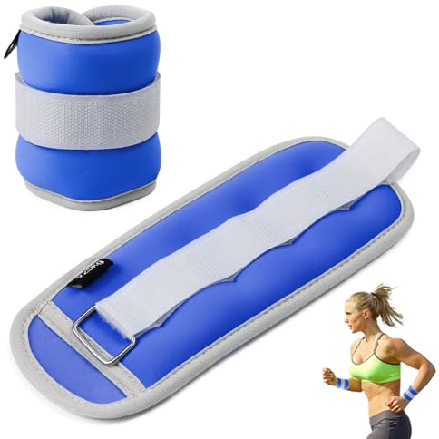 Gewichtsmanschetten Fuß Gewichte für Handgelenke Knöchelgewichte Verstellbar 0.5kg Ankle Weights Fussgewichte für Beine und Arme für Fitness Bewegung Laufen Joggen Gymnastik Yoga Tanzen Andere Sport