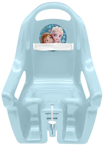 Stamp- Porte poupée LA Reine des NEIGES II Anna, Elsa, RN246500, Bleu, 20cm avec système de Fixation Universelle, se Fixe sur Tout Type de Guidon Sangle Velcro pour Tenir la poupée.
