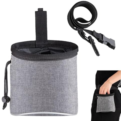 Generico La Borsa Snack per L'Addestramento del Cane | Porta Snack con Striscia Riflettente - Piccola Borsa Premi Cani - Viaggio Escursionismo Campeggio Spiaggia All'aperto