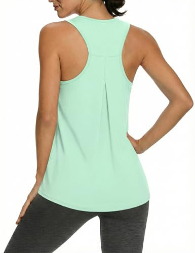 Gyabnw Top Deportivo Mujer Sin Mangas Corte Holgado Cuello Redondo