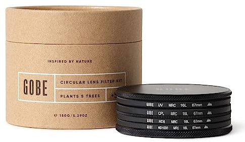 Gobe - Kit de Filtros para Objetivo 67 mm UV, Polarizado Circular (CPL), ND8, ND1000