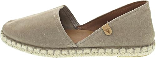 VERBENAS Carmen Sandaletter för kvinnor, läderkombination, tofflor, fritid, eleganta slip-on uni, Beige, 36 EU