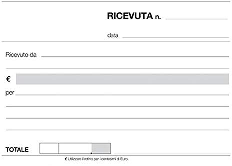 20 blocchi ricevute generiche 2 copie autoricalcanti 11.5x16.5 cm carta bianca …