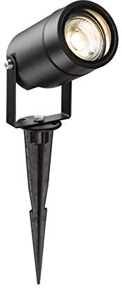 Knightsbridge Garden Spike Light, Die Cast Aluminium, Black,GU10 65mm
