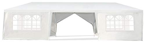 COSTWAY 3x9m Gartenpavillon Partyzelt mit 8 Seitenwände, Bierzelt UV-Schutz, Gartenzelt Pavillon