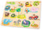 New Classic Toys 10441 Peg Puzzle-Safari-16 Pieces-FSC 100%-Certified Wood