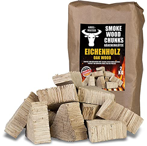 Morceaux à Fumer Chêne 2 kg XXXL Bois Fumage Grill Fumé Blocs de Fumage Grillmaster