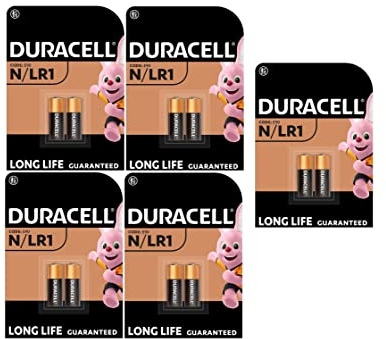 10X Duracell N/LR1 E90 (5 Blister Da 2 Batterie) 10 Pile