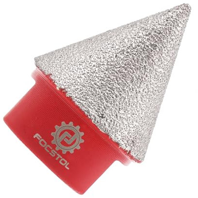 Broca Chaflán Biselado Diamante 25mm - FOCSTOL Fresa Diamante para Agrandar Dar Forma y Biselar Orificios Existentes en Azulejos Porcelanico Cerámica Granito Mármol M14 Rosca