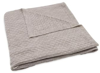 Jollein 516-522-67082 Kinderdecke Strick Merinowolle braun (100x150 cm)