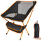 SOPPY Folding Camping Chair Ultra Lightweight, Portable Backpacking Chair, Heavy Duty 135kg Capacity, Outdoor Chairs with Carry Bag for Camping, Garden, Fishing, Beach,BBQs - Orange