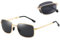 Panlouting Faltbare Photochrome Sonnenbrille mit Polarisierten Gläsern, Metallrahmen und Federbügel, Anti-UV, Antireflexion, fürs Autofahren Angeln Reisen Sport (Schwarze Gläser, Goldener Rahmen)