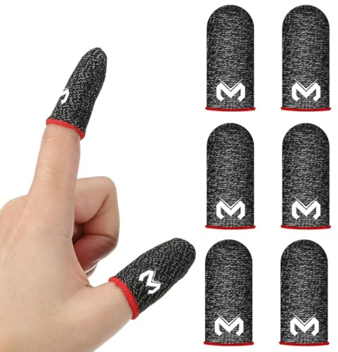 EIHI Funda para Dedo para Juegos Móviles con Pantalla Táctil Transpirable y Antideslizante, 6 Piezas
