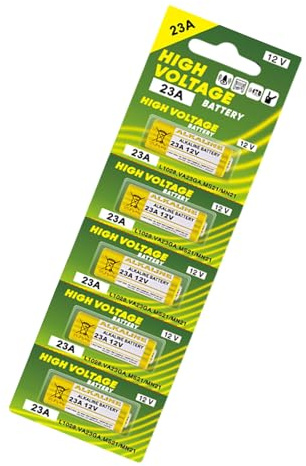 1 Foglio di batterie alcaline da 23 A 12 V 23 A 23 GA A23S E23A EL12 a secco per riparazione di porte di garage e altre batterie al manganese zinco