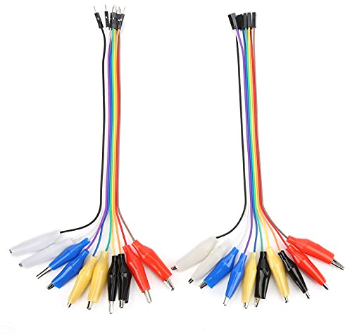 Tyenaza Clip to Jump Wire 20pin Male Female Jumper Breadboard Test Lead Cable 20cm