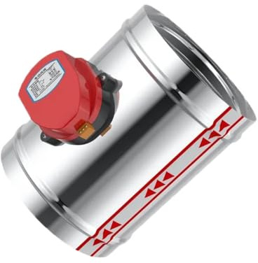 2 3 4 Rostfritt stål 201 Spjäll Elektrisk Luftventil Motoriserad Backventil AC220V DC12V DC24V (51mm 12VDC)