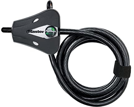 Master Lock 8418EURD Cavo Regolabile Antifurto da 30 cm a 1.8 m, Python, Ottimo per Strumenti, Attrezzature Sportive, Mobili da Giardino