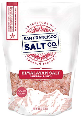 Sherpa Pink Himalayan Salt – Coarse Grain, 5 lbs. | All-Natural, Gluten-Free, No Additives | Perfect for Everyday Cooking & Recipes, Ideal for Grinders & Salt Mills