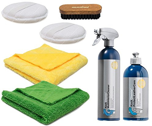 APS - Autopflege-Shop.de Koch Chemie Protect Leather Care 500ml Lederreinigung/Lederpflege/Ledersitzepflege 7tlg. Profi-Set