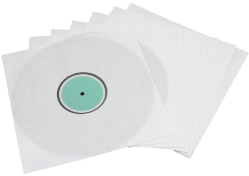 Hama Invändig skiva-hölje, 10 stycken (med transparent visningsfönster) vinyl LP-fodral, skyddsfodral