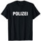Crazy Cute Cartoon Styles 4 You Polizei T-Shirt Print Druck für Kinder Fasching Kaneval T-Shirt Schwarz S Crew-Ausschnitt Kurzarm Klassische Passform Polyester 100%