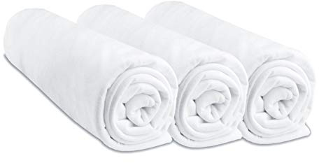 Lot de 3 Draps housse Jersey 100 % Coton – 60 x 120 cm – vit