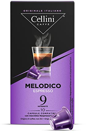Cellini Nespresso Kompatibla Kaffekapseror - Melodico 100 st, Aromatiskt Bittrt Kokosnotter