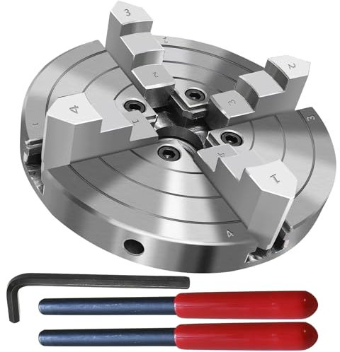 NNBWKIXI 6 Inch Wood Lathe Chuck Set 4 Jaws Self-Centering Lathe Chucks Thread 1 x 8TPI Lathe Chuck for Woodturning