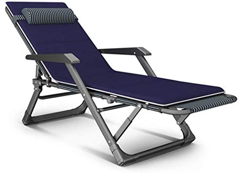 Gartenmöbel-Sets, Sonnenliege, klappbarer Lounge-Stuhl, Sonnenbaden, Camping, Gartenstühle, klappbar, Schwerkraft-Liegestuhl, Liegestuhl, verstellbar, wasserdicht, Chaiselongues, Metall, für Büro im