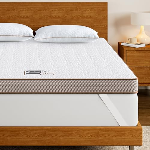BedStory Surmatelas 140 x 200 à Mémoire de Forme de 7,5CM Surmatelas Réversible Mousse avec Gel Plus Respirant, Mousse Prémium de Haute Densité, Déhoussable et Lavable