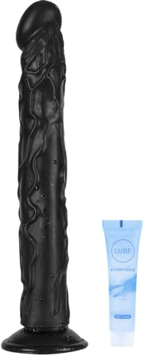 14 Inch Long Big Thick Black Dildo, Realistic Huge Anal Dildo Adult Sex Toyswith Real Skin Strong Suction Cup for G Spot Oralsex Prostata, Massive Wide for Men Women Gay - XL
