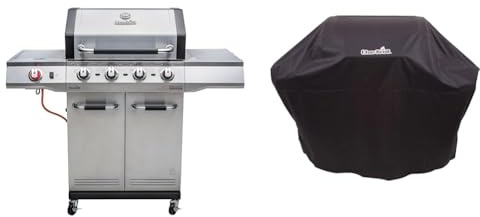 Char-Broil Advantage PRO S 4-4 Brenner Gasgrill mit Keramik-Sear-Brenner und Grillpfanne & 140766 - Universal Wetterschutzhaube für 3 & 4-Brenner-Gasgrill