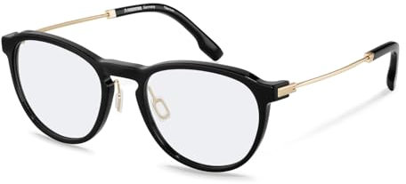 Rodenstock PANTOS Azetat Brillen in Black, Gold für Herren, Brille mit Sehstärke, optional mit Sonnenbrillen tönung oder Blaulichtfilter (Modell R8031)