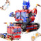 BuzzoXerex Technic Robot Transformable, Juguete de Construcción Teledirigido, 2 en 1 Transformados Coches y Robots con Aplicación y Control para Niños Juguetes Regalos para 8+ Años (Rojo Azul)