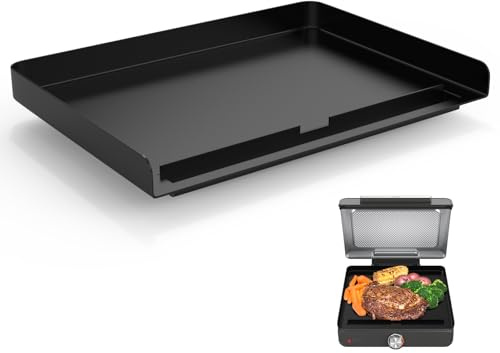 Griddle Plate for Ninja GR101 Sizzle Smokeless Indoor Grill, 14 inch Flat Top Grill Plate for Ninja Smokeless Sizzle GR100 Series Griddle Attachment Accessories, Non-stick GR101 Accessories