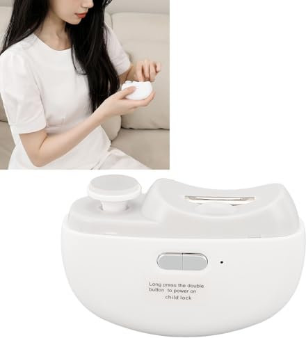 Elektrischer Nagelknipser, Elektrischer Nagelschneider mit Nagelfeile, Leiser Fingernagelschneider mit LED Licht,Wiederaufladbarer Automatischer Nagelknipser für Kinder