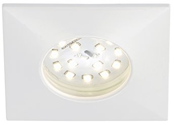Briloner Leuchten 7205-016 LED Einbauleuchte, Einbaustrahler, LED Strahler, Spots, Deckenstrahler, Deckenspot, Lampen Wohnzimmer, led einbaustrahler 230v, Deckeneinbauleuchten, 5 Watt, 400 Lumen, Badezimmer / Bad geeignet IP44, energiesparend, eckig, weiß