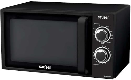 Sauber - Microondas Con GRILL SERIE 3-20BG - 20 litros - Color Negro